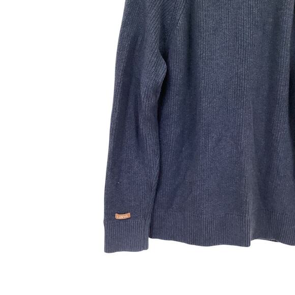 Lunya Cozy Cotton Silk Button Front Cardigan In Deep Blue Heather Size L - XL - Picture 6 of 10